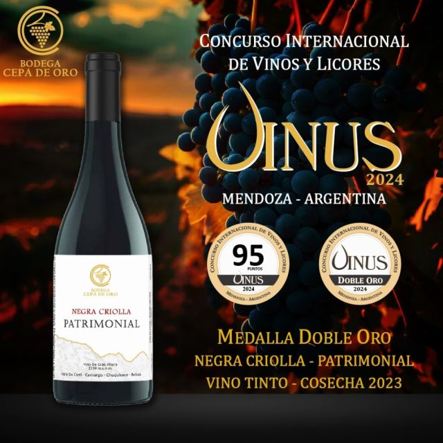 Vino de la "negrita criolla" de Camargo gana doble medalla de oro